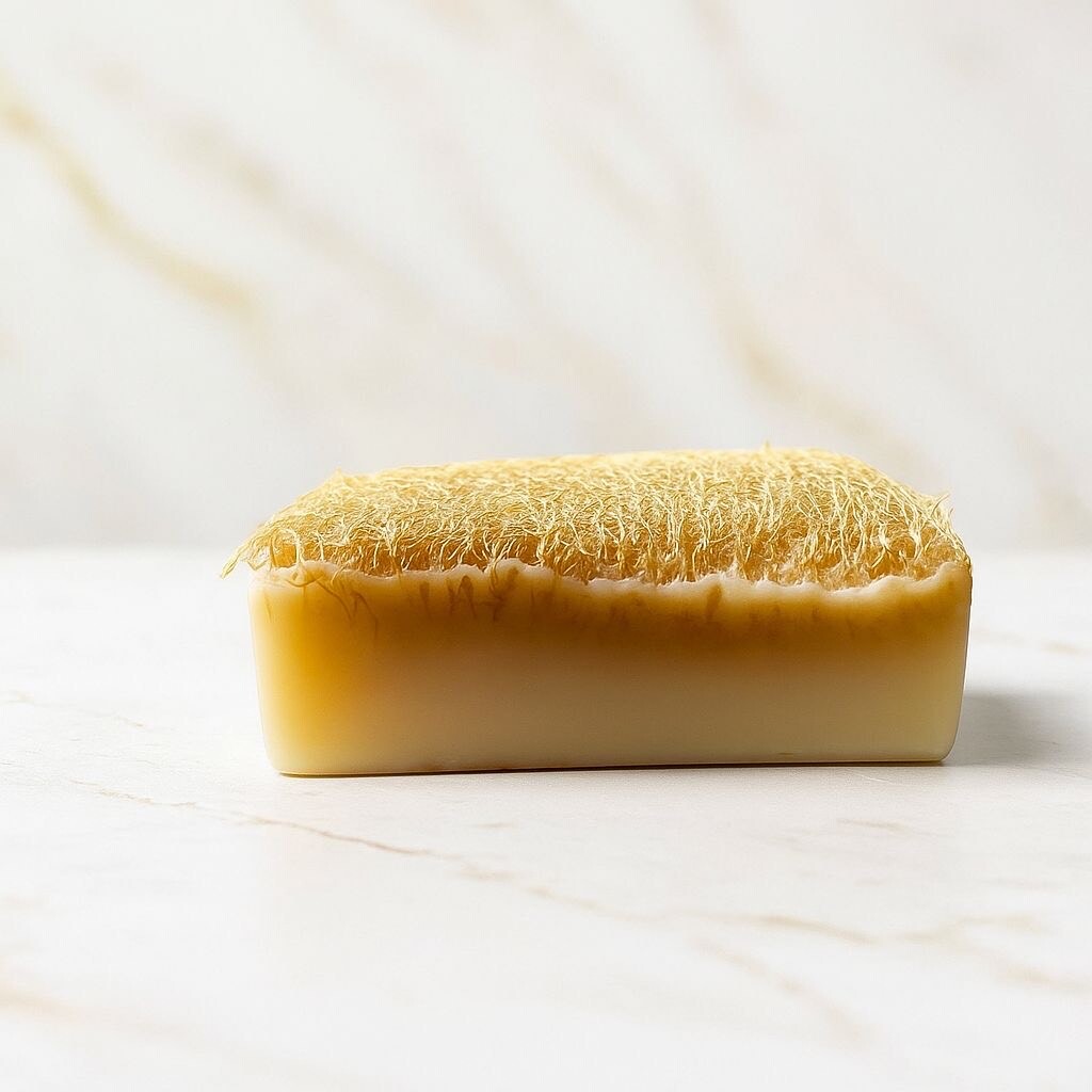 Luffa Seife mit Ziegenmilch 
